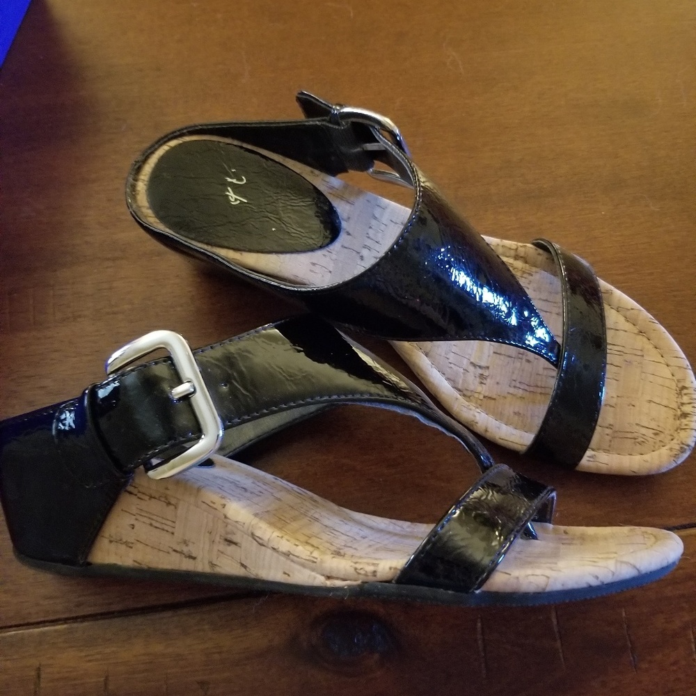 Important black sandals